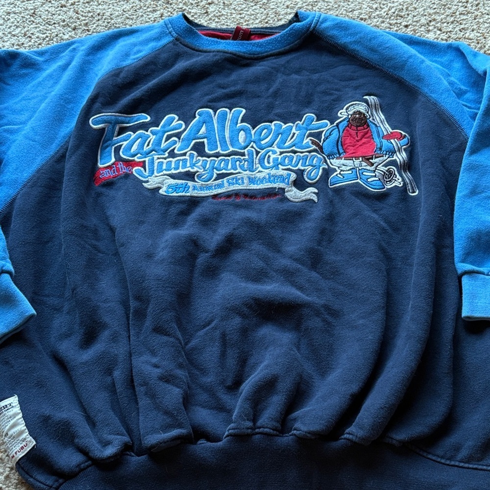 Vintage Platinum Fubu Fat Albert Men's Blue Sweatshirt size L